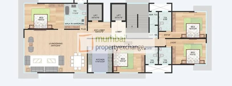 4 BHK Floor Plan