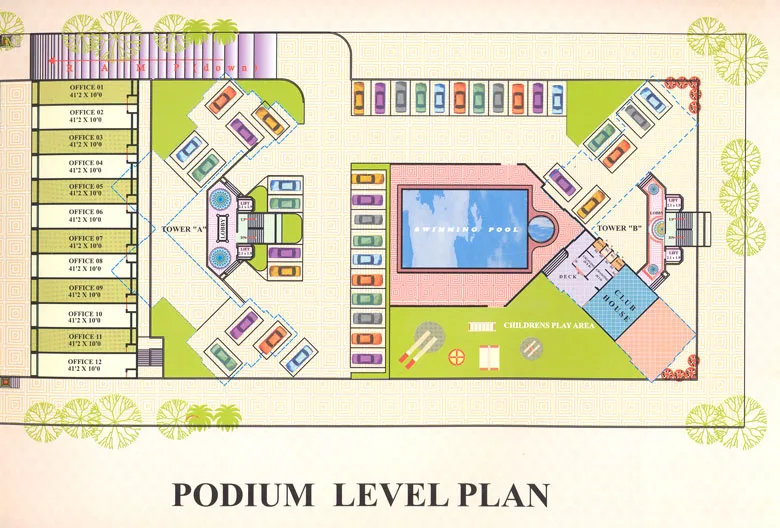 Layout Podium Level