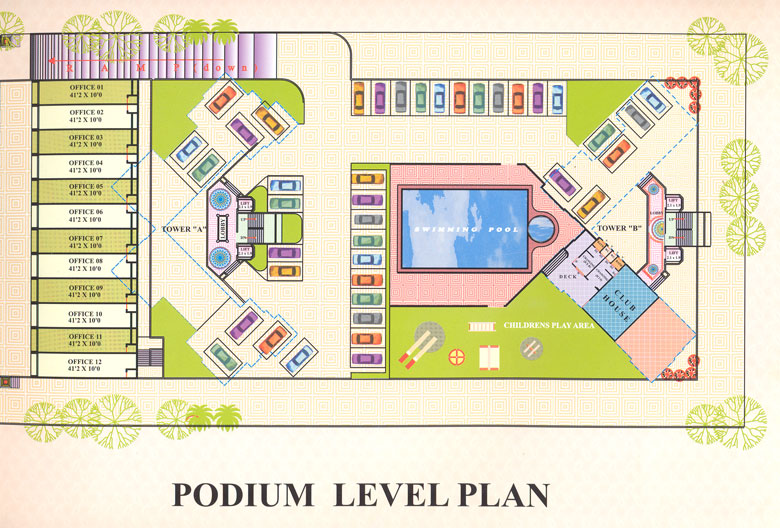 Layout Podium Level