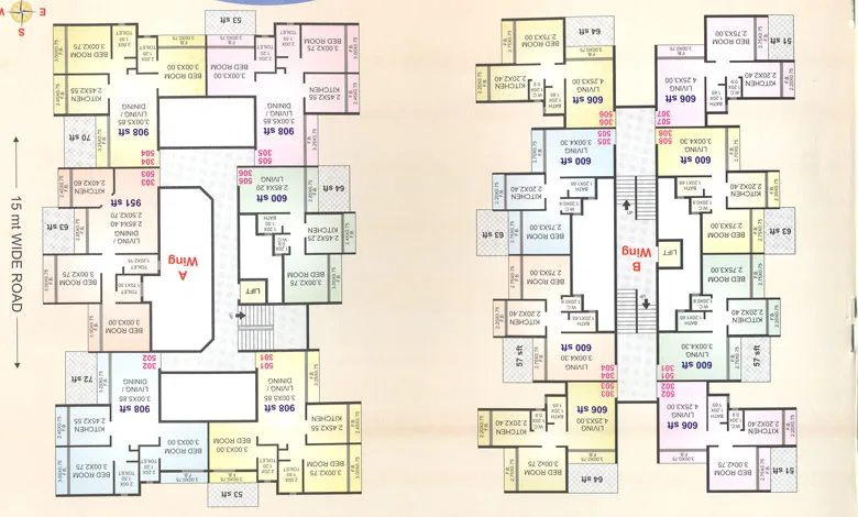 3rd and 5th floor plan