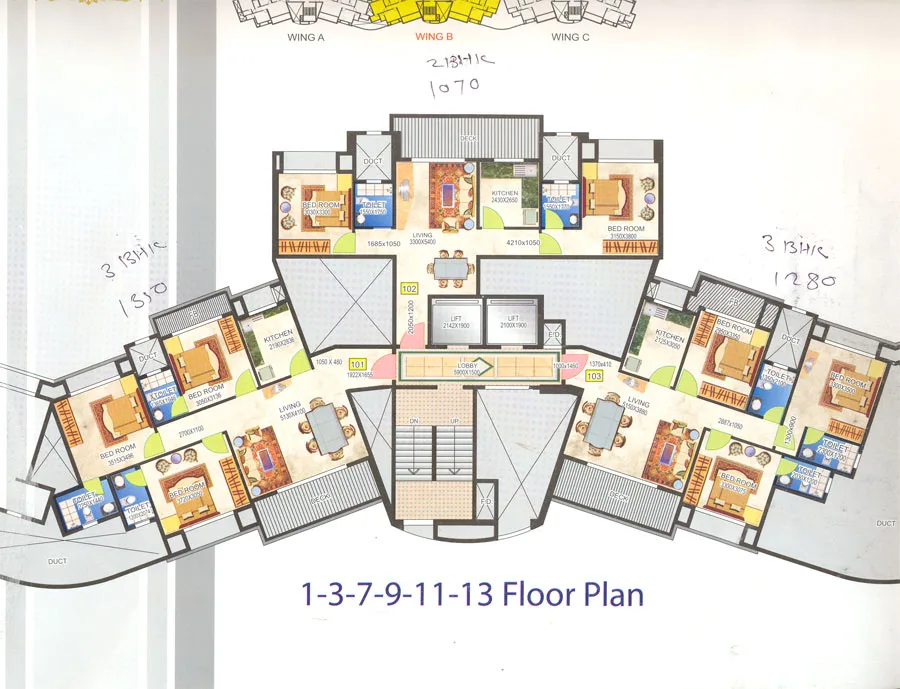 B Wing Plan