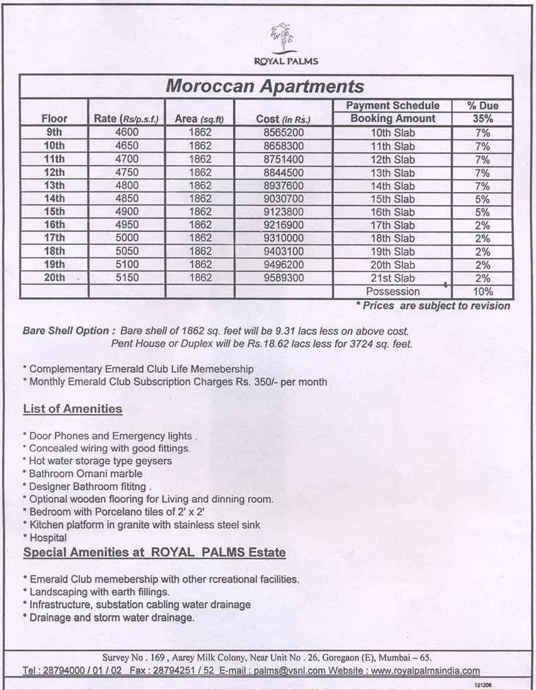 Payment Schedule