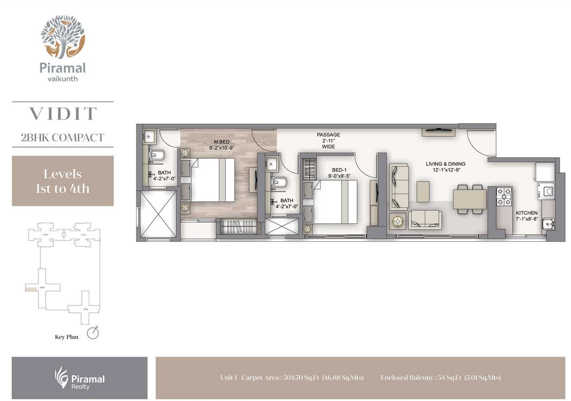 Piramal Vaikunth Vidit 2BHK Compact 1-4 Unit 01