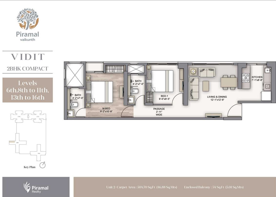 Piramal Vaikunth Vidit 2BHK Compact middle Unit-02