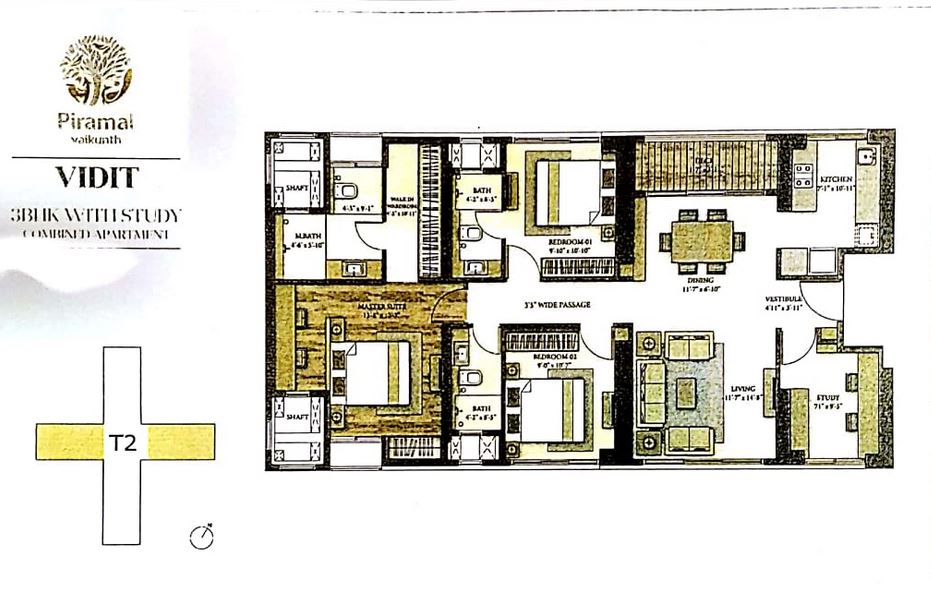 Piramal Vaikunth Vidit 3BHK with study