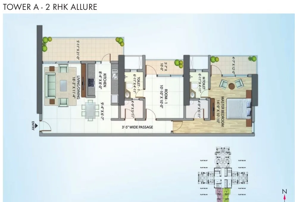 Omkar Alta Monte Tower A 2RHK Allure