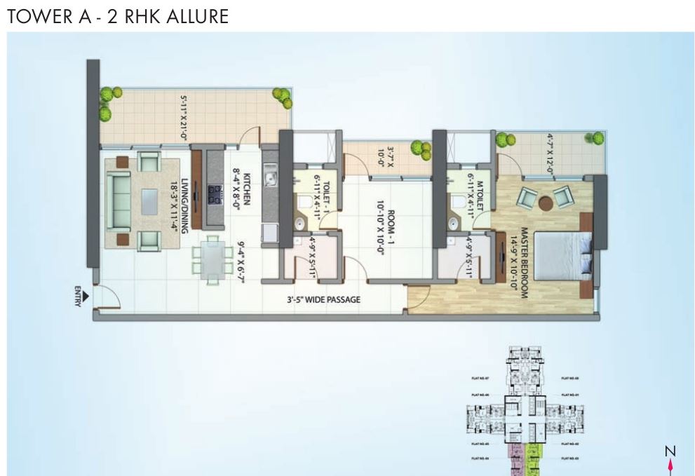 Omkar Alta Monte Tower A 2RHK Allure