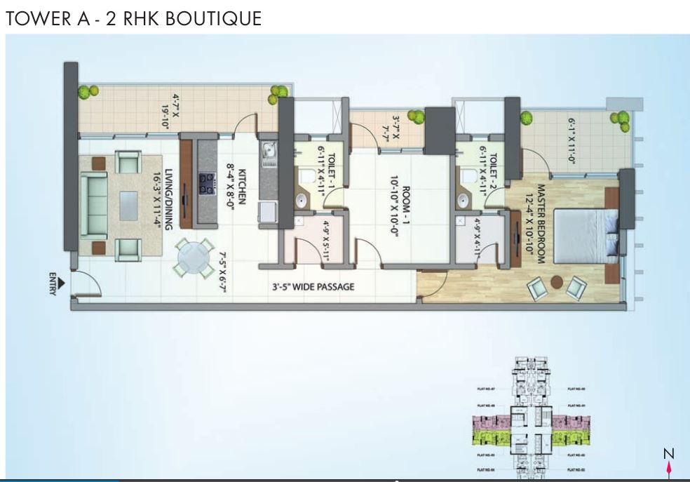 Omkar Alta Monte Tower A 2RHK Boutique