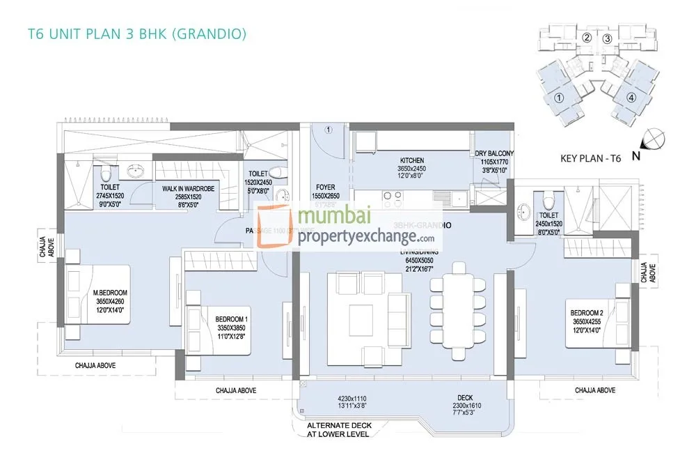 3 BHK Floor Plan