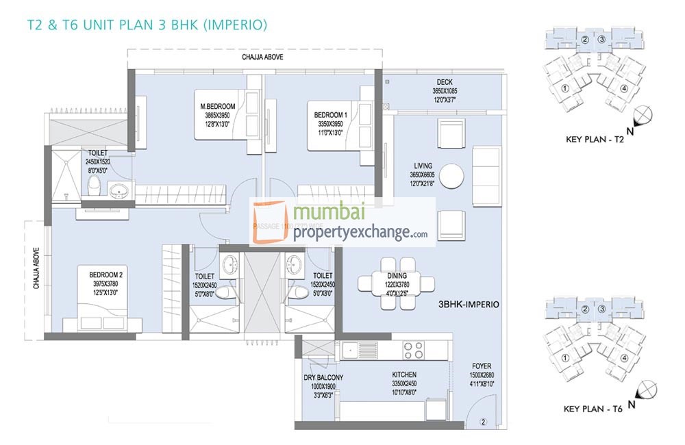 3 BHK Floor Plan