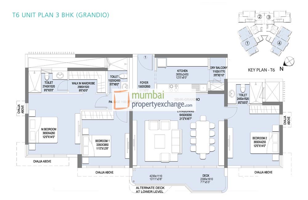 3 BHK Floor Plan