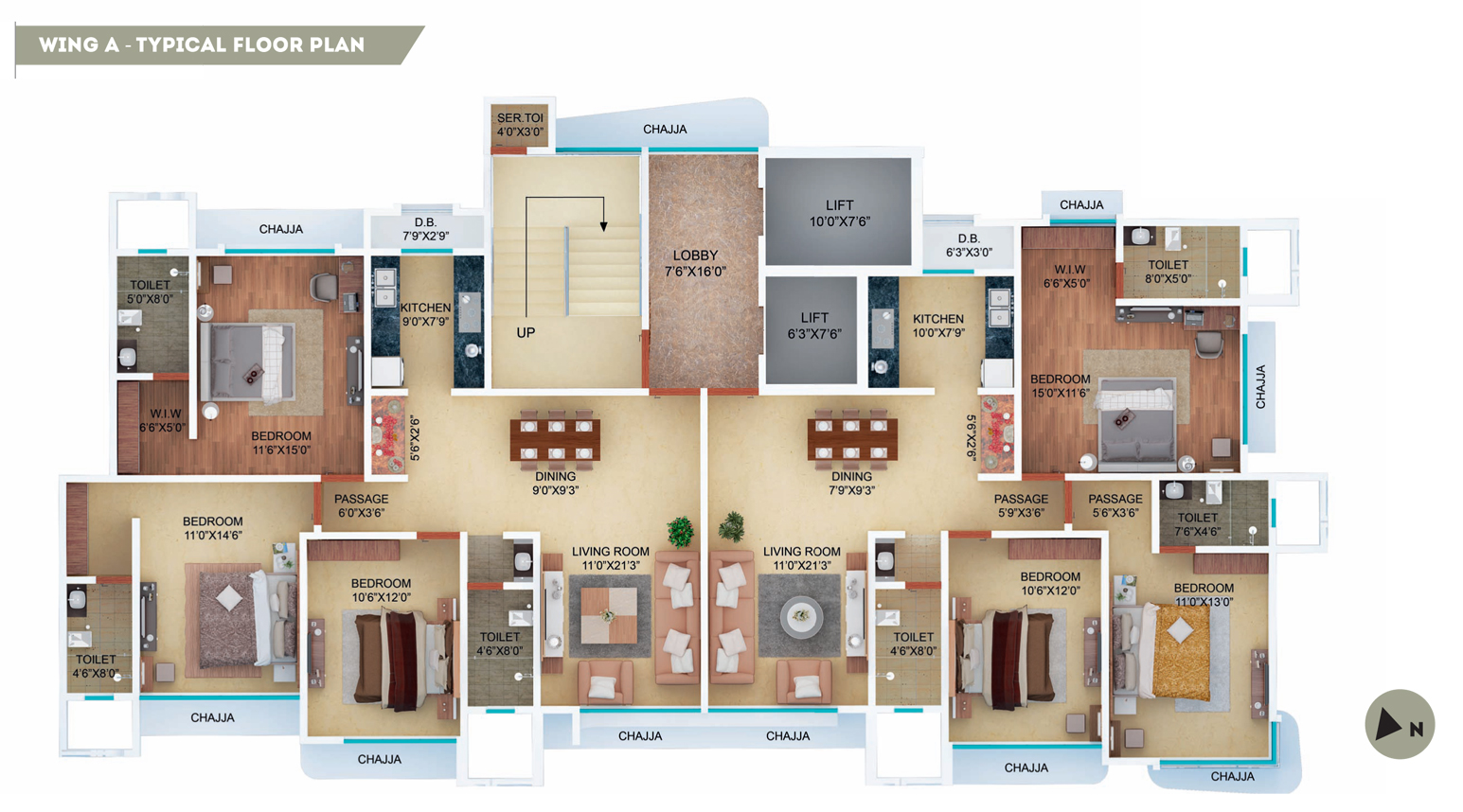 Trinity Wing A Typical Floor Plan