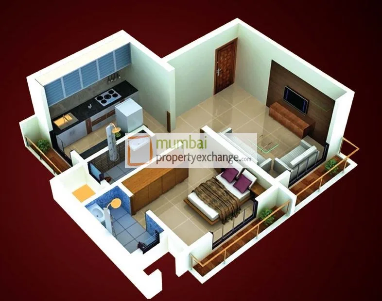 1 BHK Floor Plan