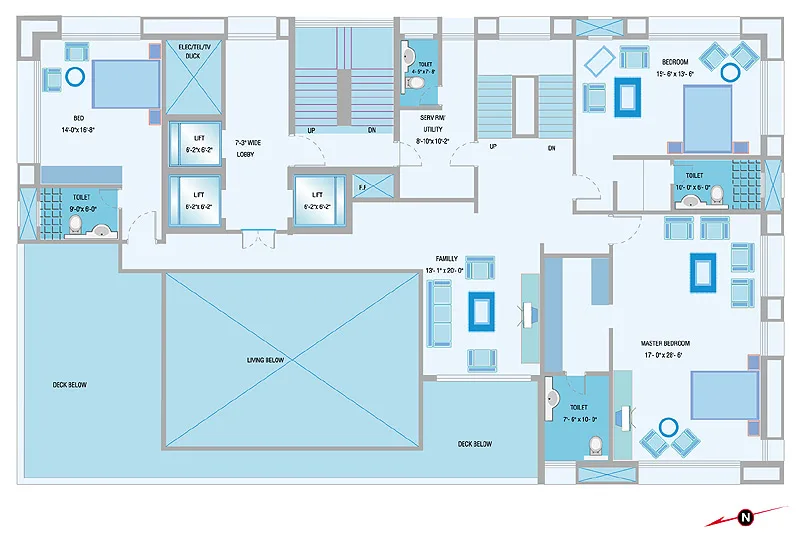 Duplex Upper Level plan