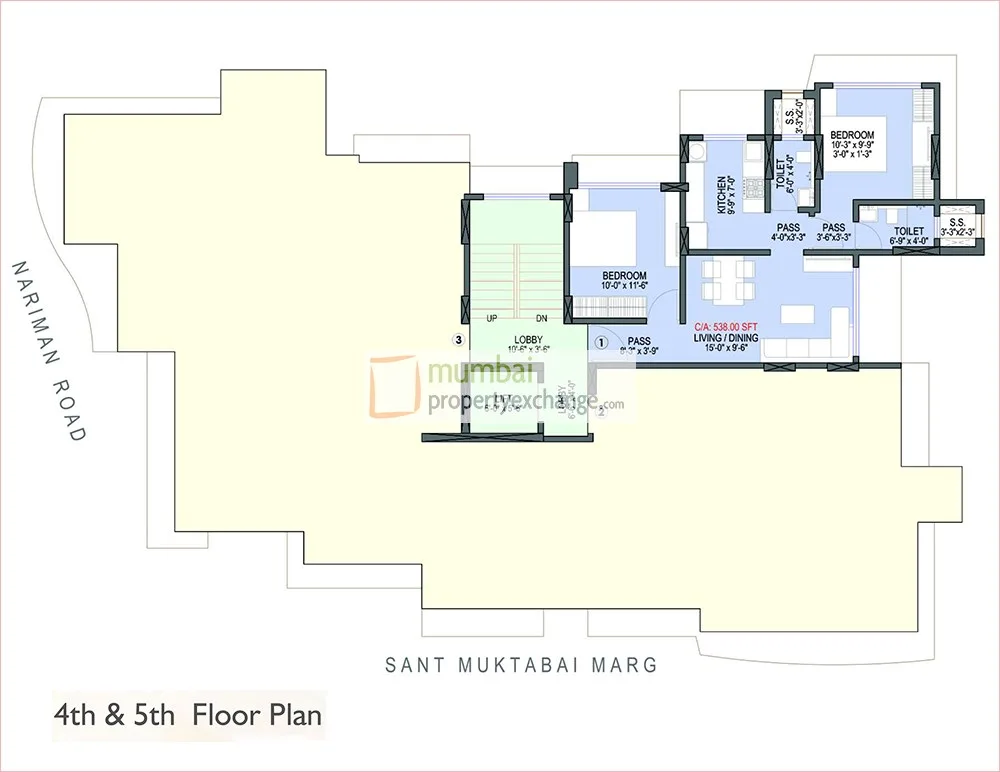 4th - 5th Floor Plan