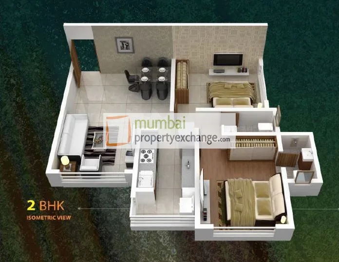 2 BHK Floor plan