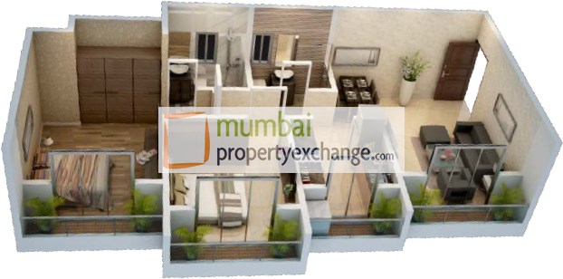 2 BHK Floor Plan