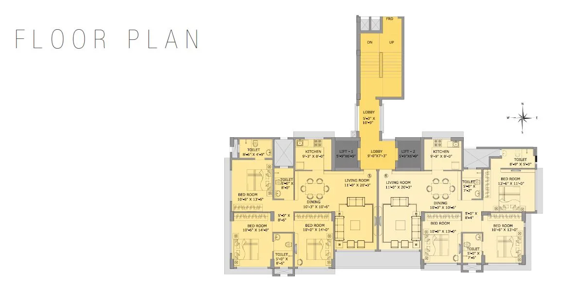 Lifescapes Arihant Typical Floor Plan