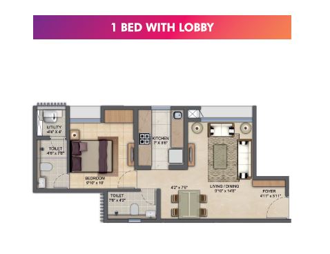Lodha Upper Thane 1BHK with Lobby