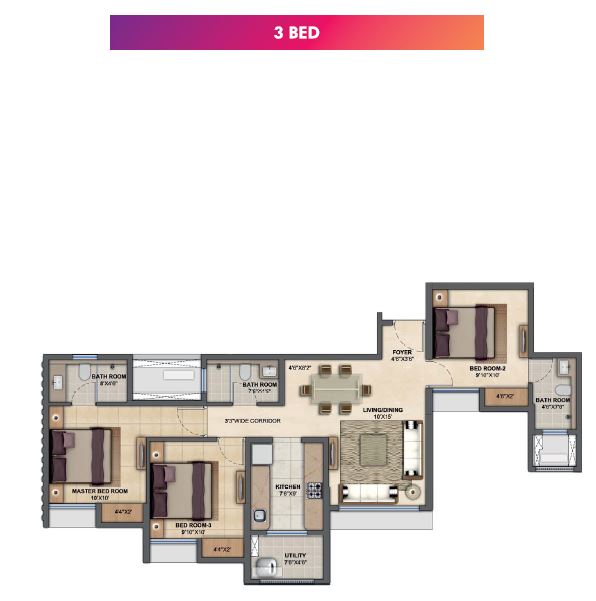Lodha Upper Thane 3BHK