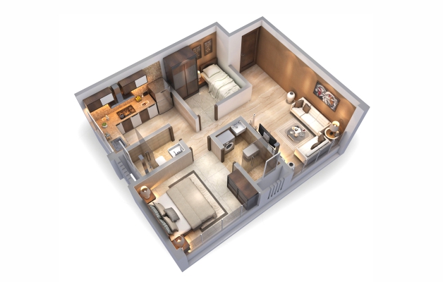 Erawah IPSA 1.5BHK Plan