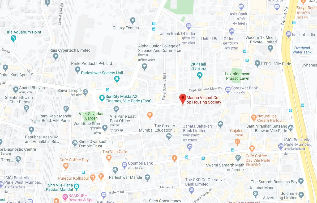 Madhu Vasant Location Map