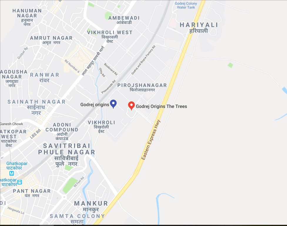 Godrej  Origin Location Map