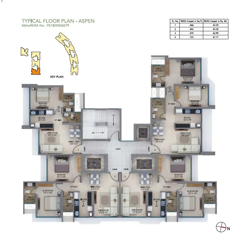 Arkade Earth Typical Floor Plan Aspen