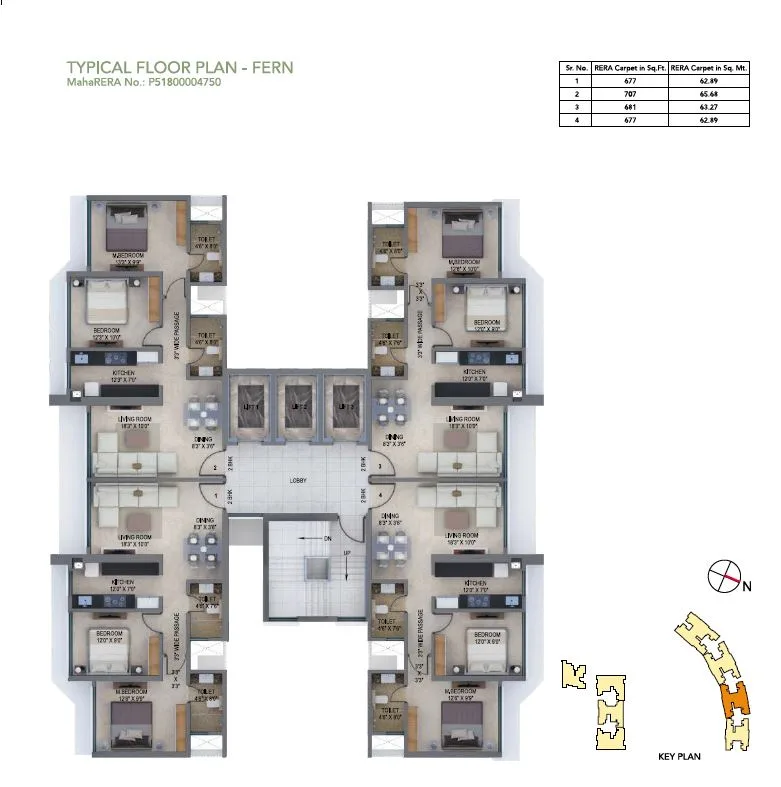 Arkade Earth Typical Floor Plan Fern
