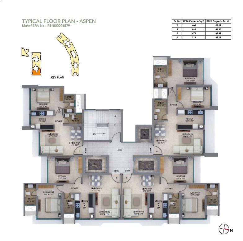 Arkade Earth Typical Floor Plan Aspen