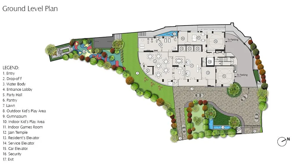 Lodha Seamont Gound Level Plan