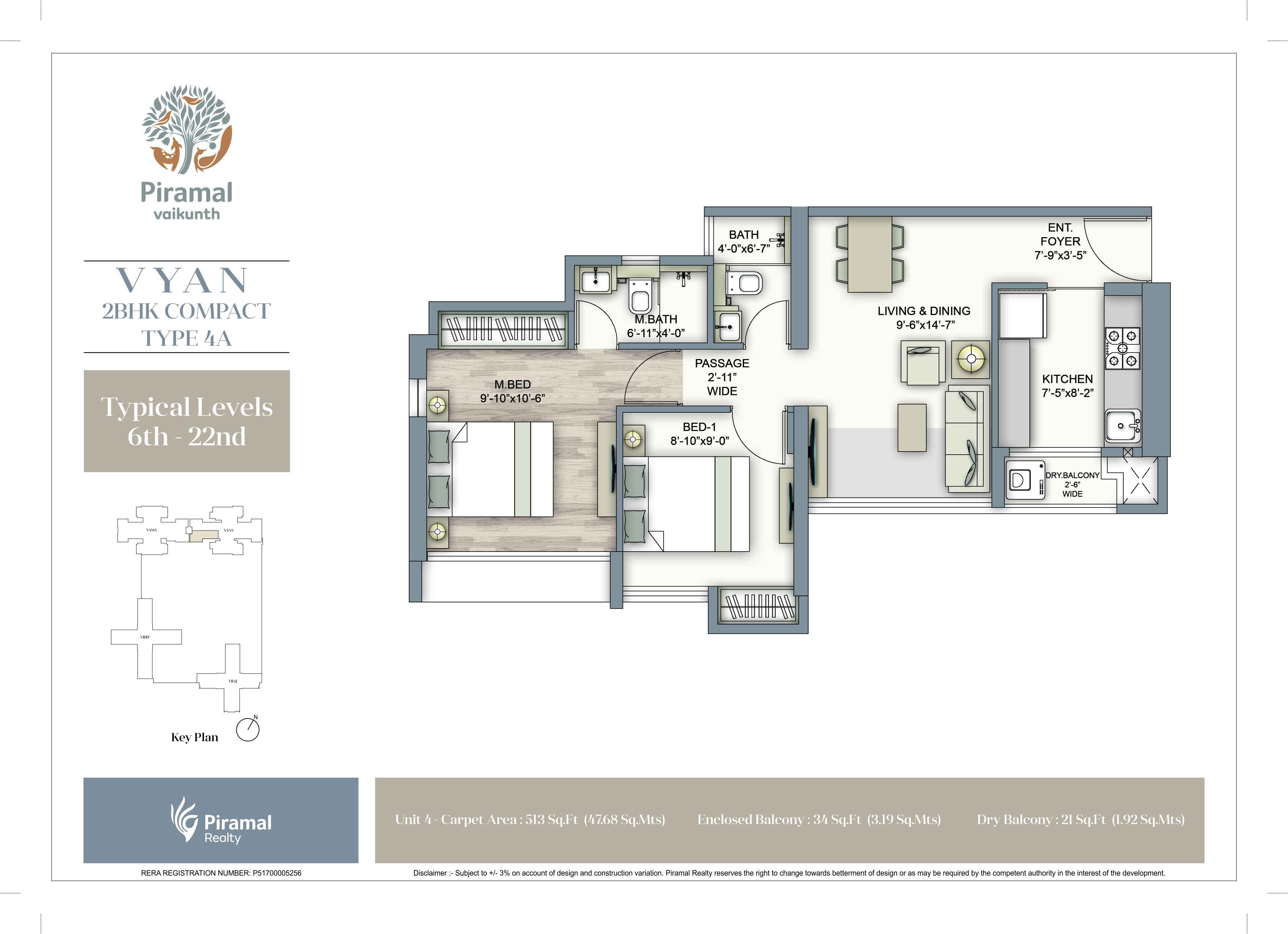 Piramal Vaikunth Vyan 2BHK Compact 4A (6-22)