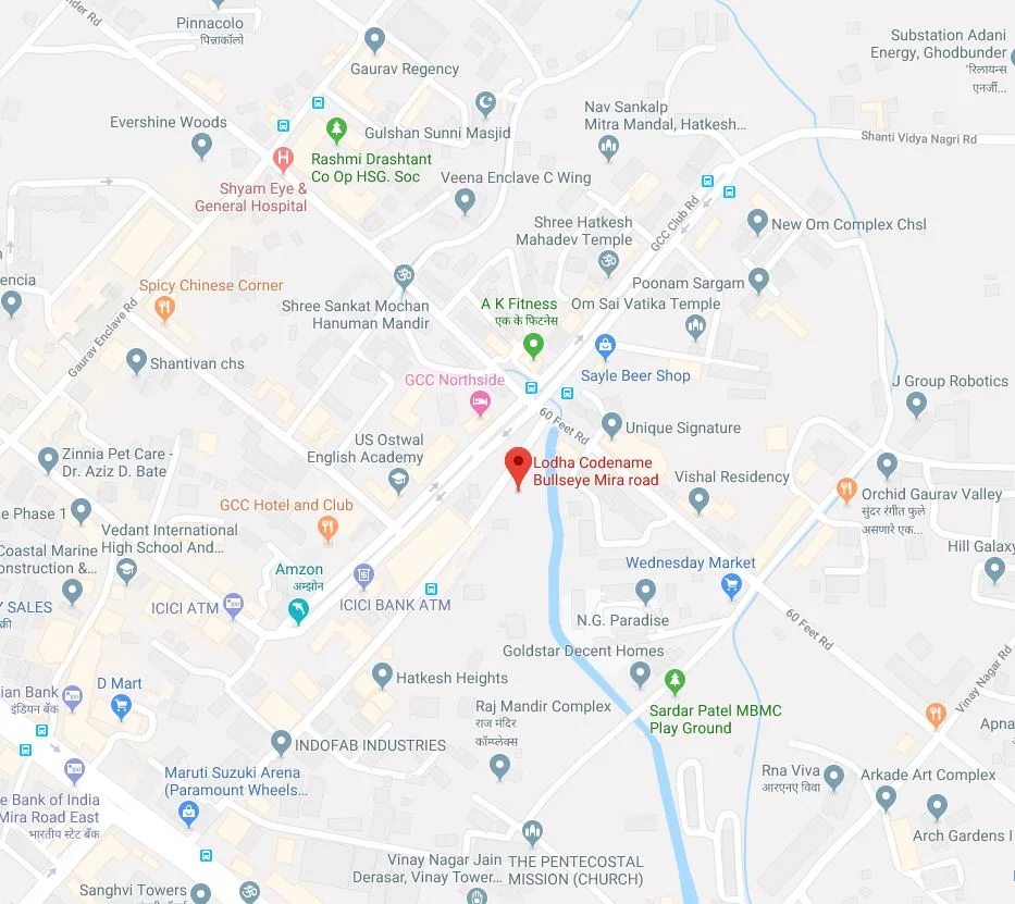 Lodha Codename Bullseye Loctaion Map