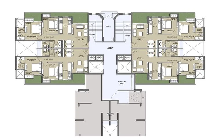 Lodha Codename Bullseye Typical Plan Type-2
