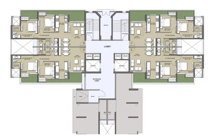 Lodha Codename Bullseye Typical Plan Type-3