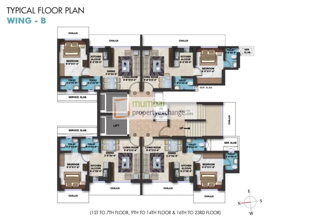 B Wing Floor Plan
