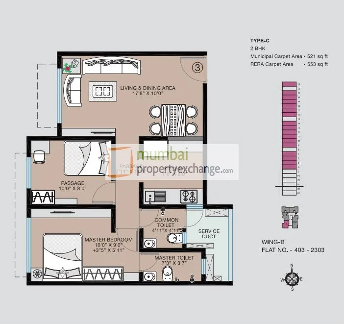 TYPE C 2BHK
