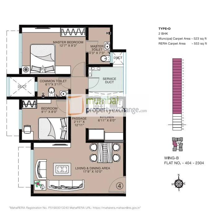 TYPE D 2BHK