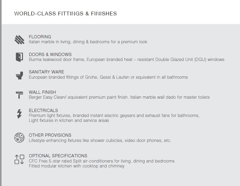 Godrej Platinum Fittings-Finishes