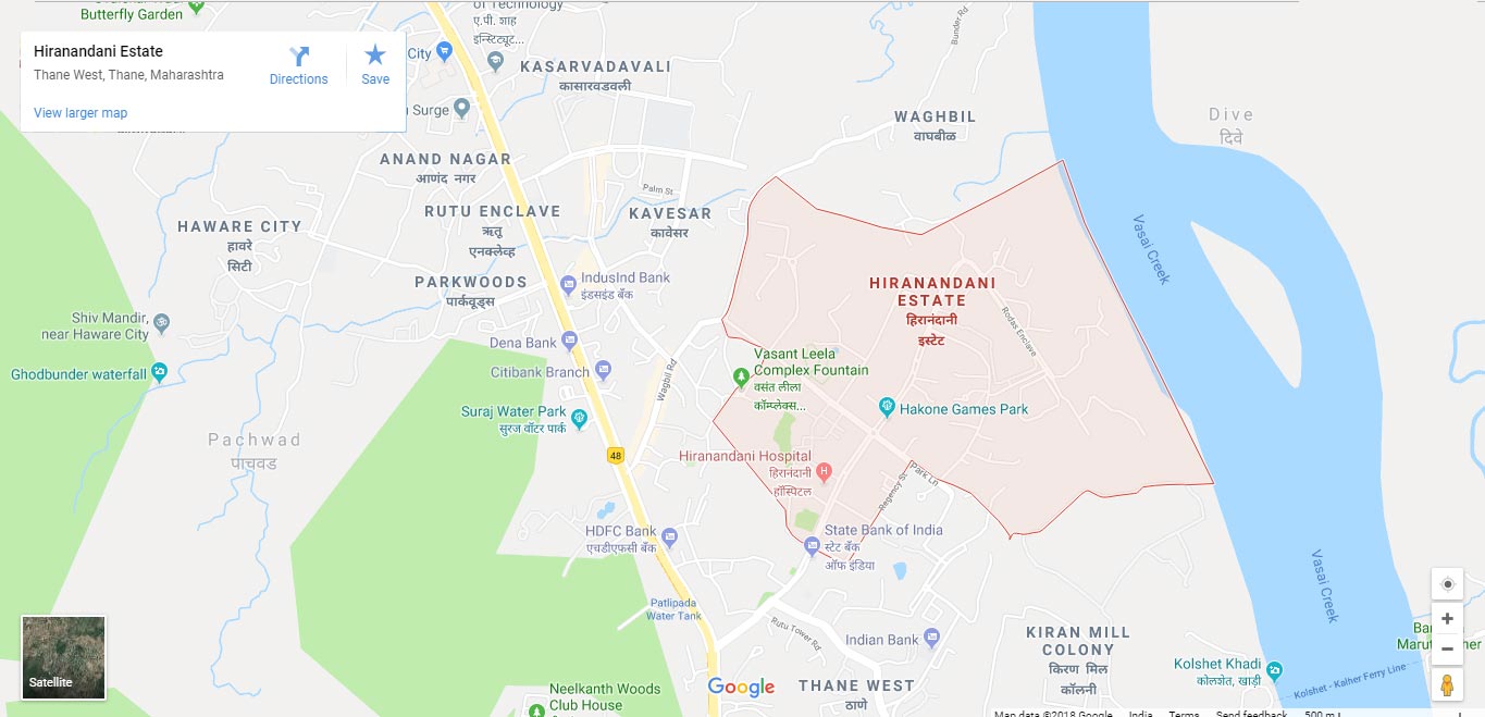 Hiranandani Estate Location Map