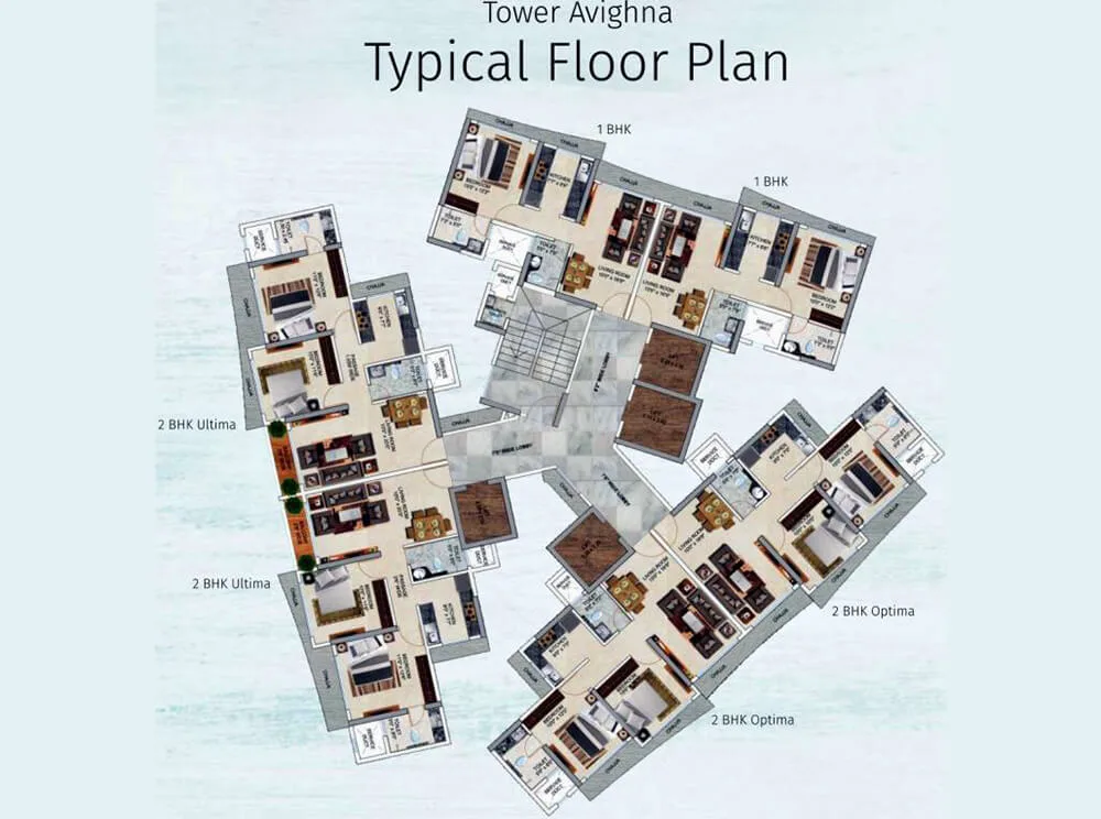 23753_oth_Tridhaatu_Morya_Typical_Floor_Plan_Tower_Avighna