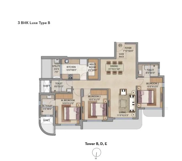 Lodha Bel Air 3BHK Luxe TYpe B