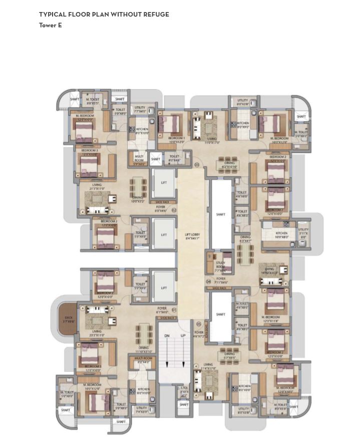 Lodha Bel Air Typical Floor Plan Tower E