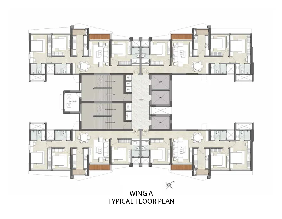 Kalpataru Magnus Typical Floor Plan Wing A