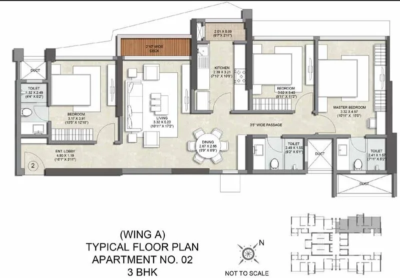 Kalpataru Magnus Wing A Apartment No 2-3BHK