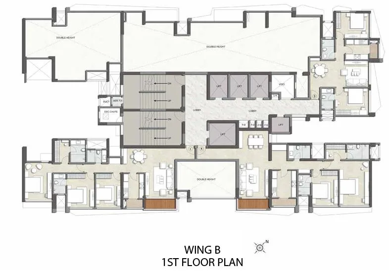 Kalpataru Magnus Wing B 1st Floor Plan