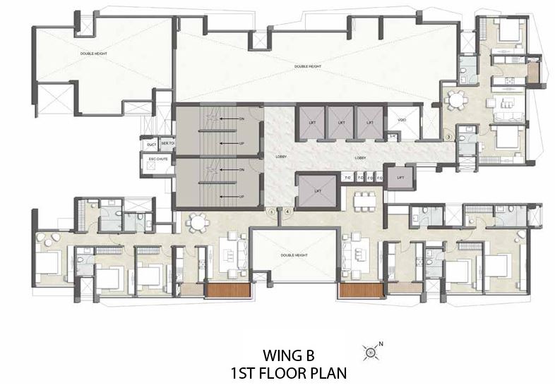 Kalpataru Magnus Wing B 1st Floor Plan