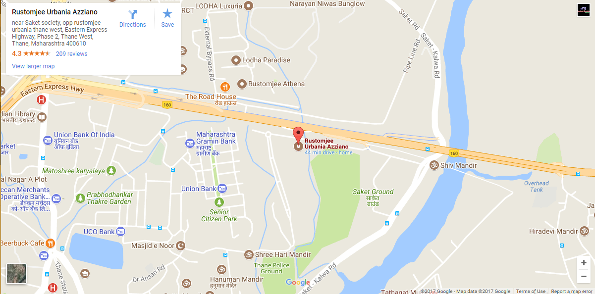 Rustomjee Urbania Location Map