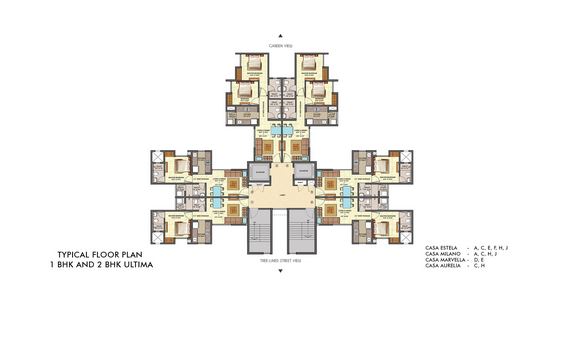 Lodha Aquaville Typical Floor Plan Image-1