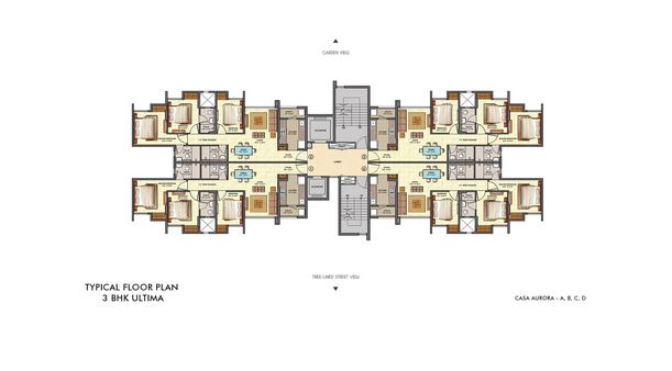 Lodha Aquaville Typical Floor Plan Image-3